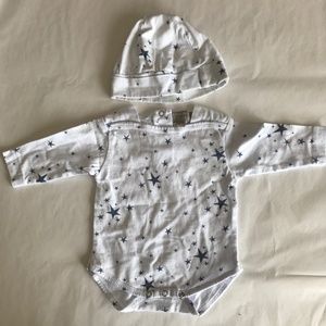 Bought in Paris, France.  Newborn hat and bodysuit